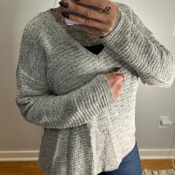 Calvin Klein Sweaters - Women's Gray Long Sleeve Sweater Size Extra Large Calvin Klein Jeans Pullover